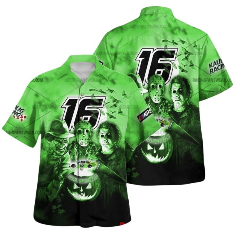 Aj Allmendinger 16 Nascar Racing Halloween Hawaiian Shirt 1