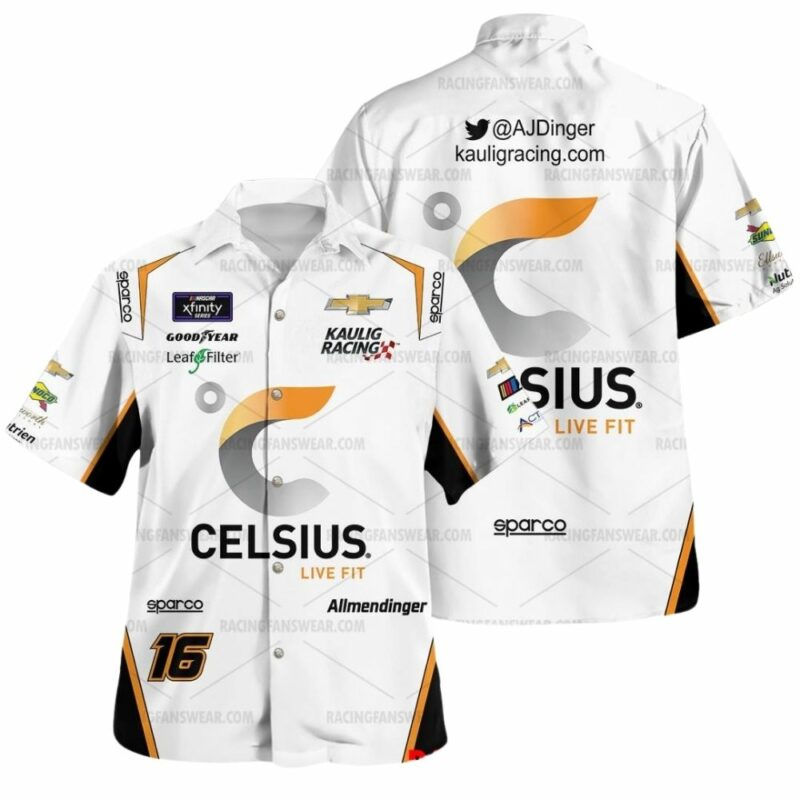 Aj Allmendinger Celsius Live Fit Nascar 2023 Racing Uniform Hawaiian Shirt 1