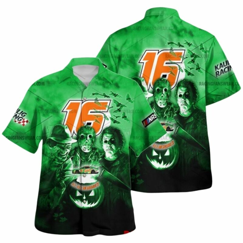 Aj Allmendinger Nascar Gain Racing Halloween Hawaiian Shirt 1
