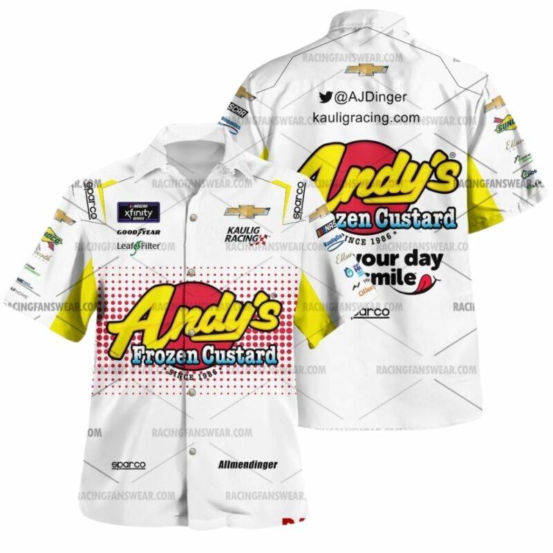 Aj Allmendinger Nascar Racing 2022 Andys Frozen Custard Uniform Hawaiian Shirt 1