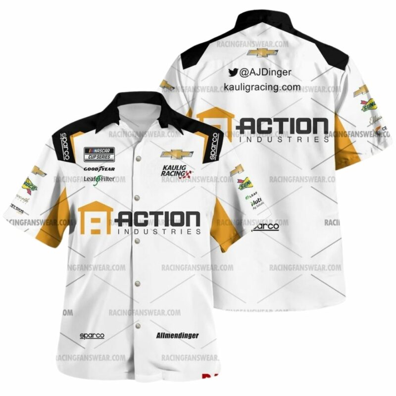 Aj Allmendinger Nascar Racing 2023 Action Industries Uniform Hawaiian Shirt 1