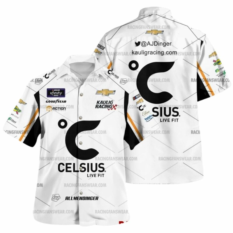 Aj Allmendinger Nascar Racing 2024 Kaulig Racing Celsius Uniform Hawaiian Shirt 1