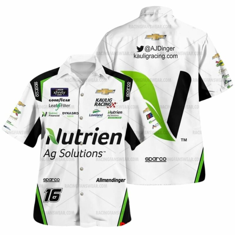 Aj Allmendinger Nutrien Ag Solutions Nascar 2023 Racing Hawaiian Shirt 1