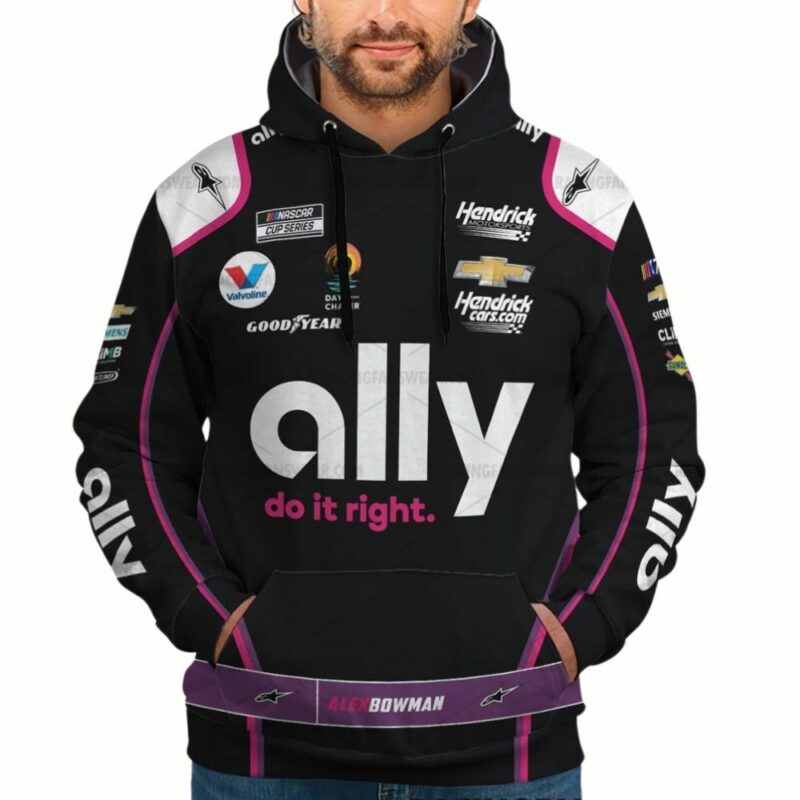 Alex Bowman 48 Nascar Ally Do It Right Racing 2023 Uniform 3D Hoodie 1