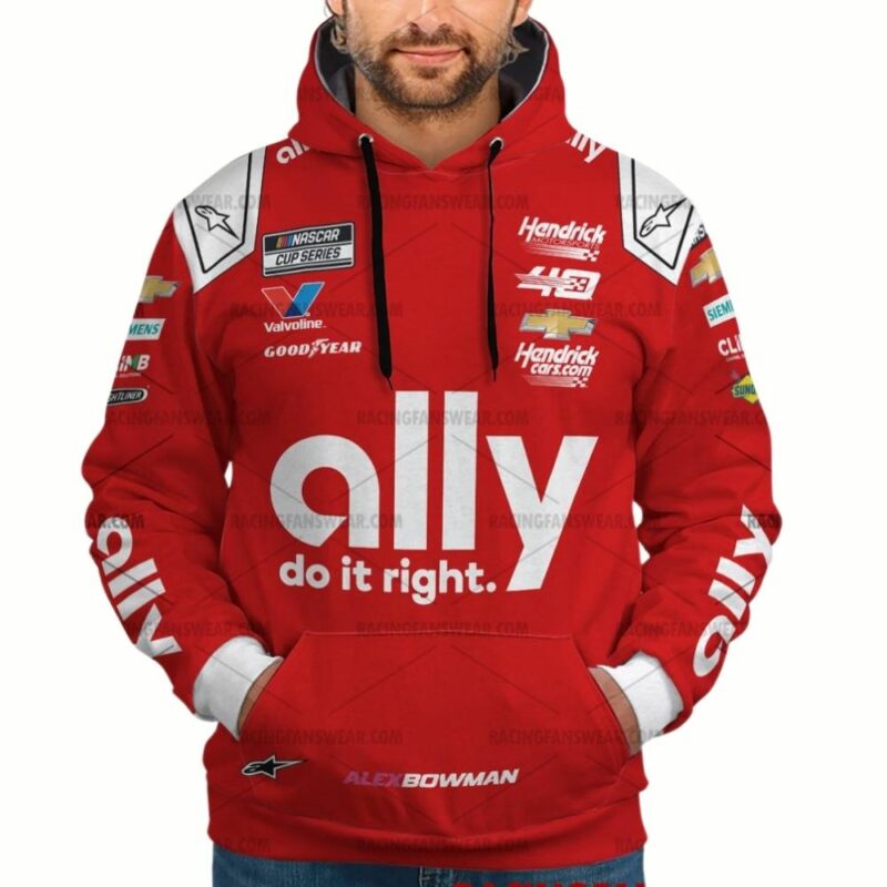 Alex Bowman Nascar Ally Do It Right Racing 2024 Signature Uniform 3D Hoodie 1