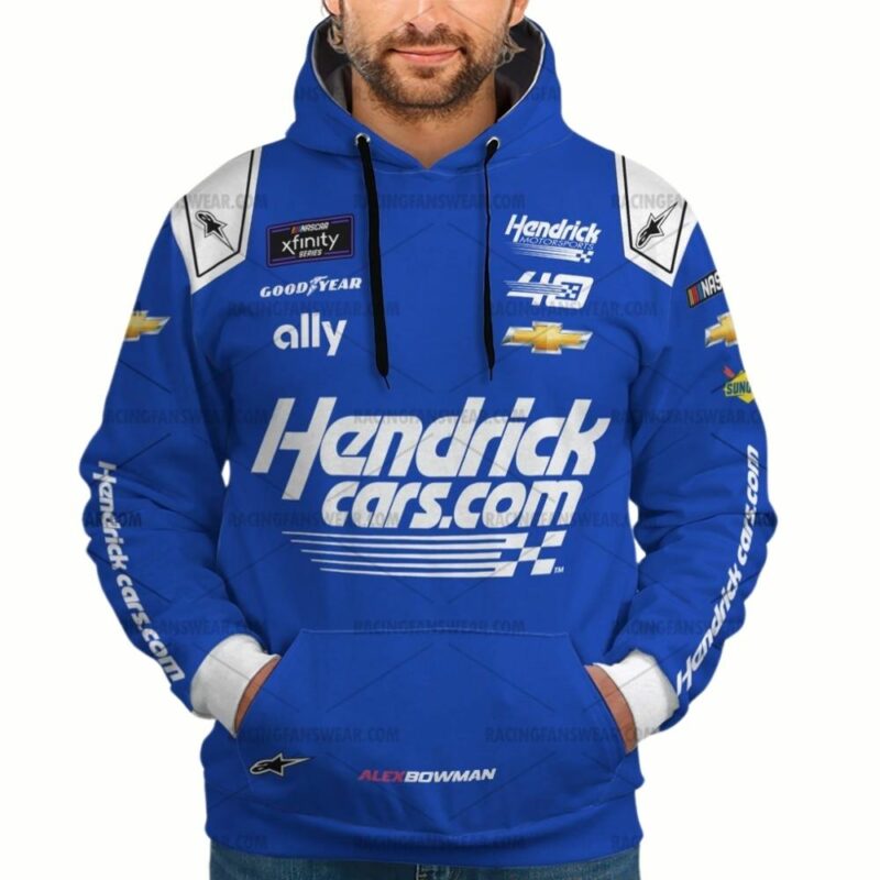 Alex Bowman Nascar Hendrickcars.comracing 2024 Uniform 3D Hoodie 1