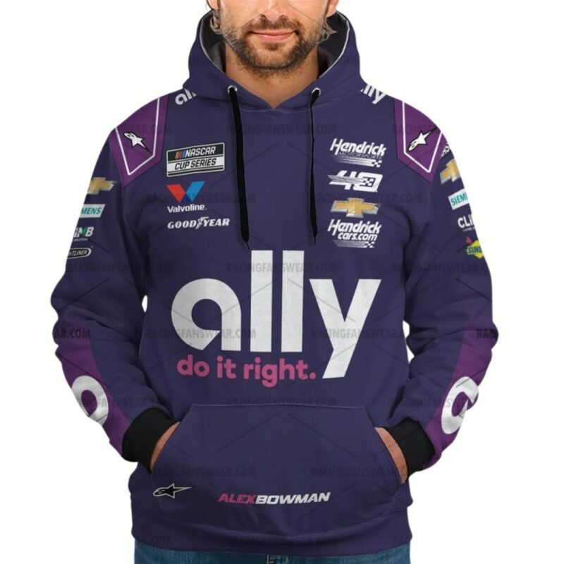 Alex Bowman Nascar Racing 2024 Hendrick Motorsports Ally Uniform 3D Hoodie 1