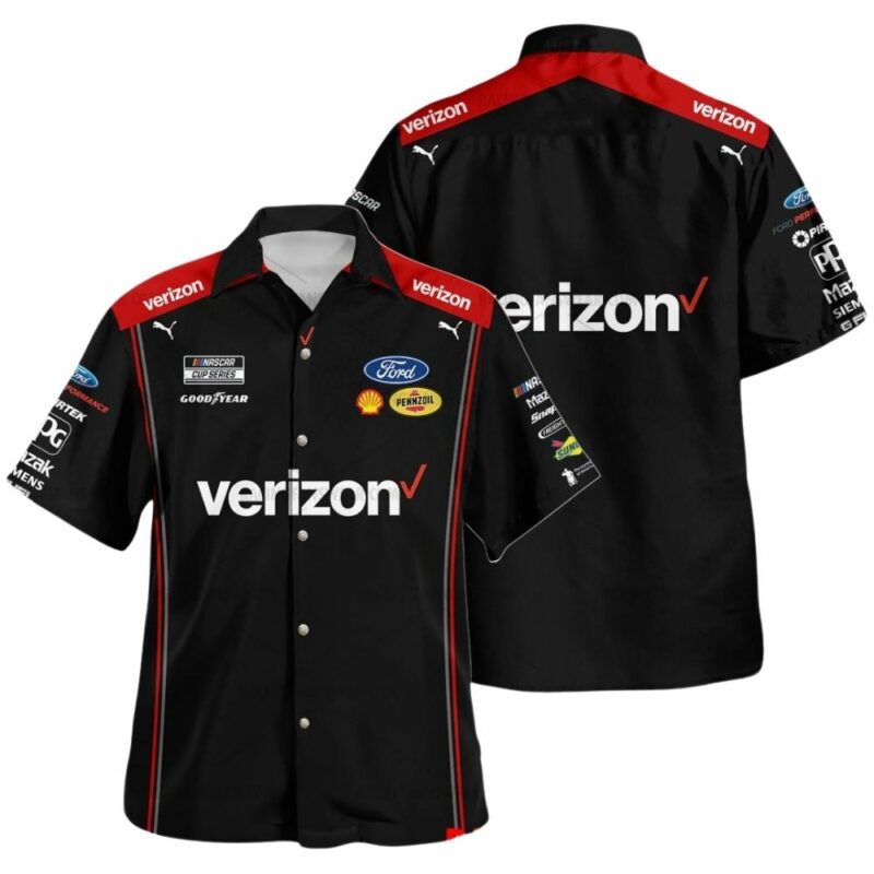 Austin Cindric Nascar 2022 Racing Verizon Uniform Hawaiian Shirt 1