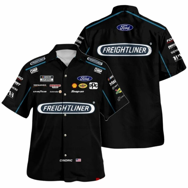 Austin Cindric Nascar Racing 2024 Freightliner Uniform Hawaiian Shirt 1