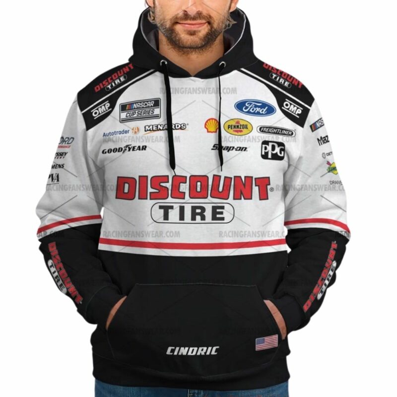 Austin Cindric Nascar Racing 2024 Team Penske Discount Tire Uniform 3D Hoodie 1