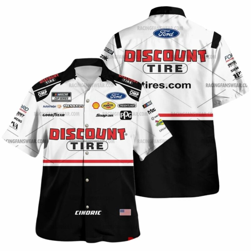 Austin Cindric Nascar Racing 2024 Team Penske Discount Tire Uniform Hawaiian Shirt 1