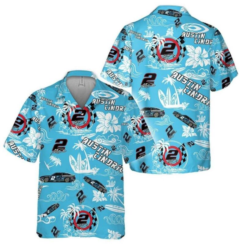 Austin Cindric Nascar Racing Beach Tropical Hawaiian Shirt 1