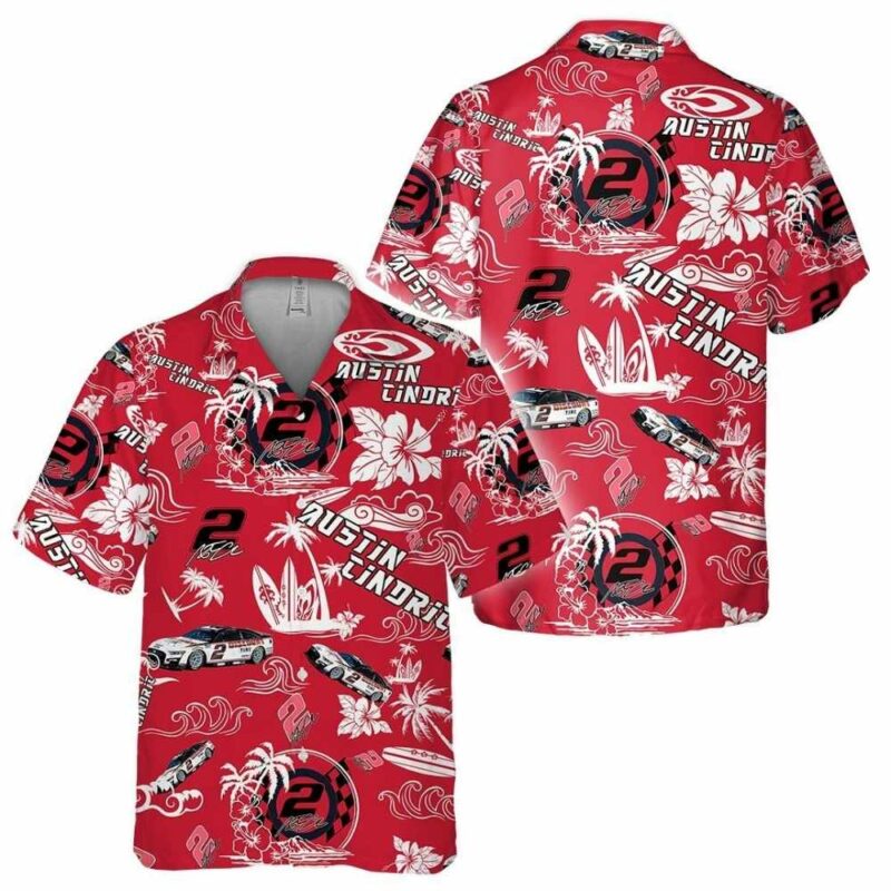 Austin Cindric Nascar Racing Floral Coconut Surf Beach Hawaiian Shirt 1