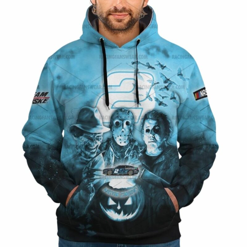 Austin Cindric Nascar Racing With Friends Horror Halloween 3D Hoodie 1