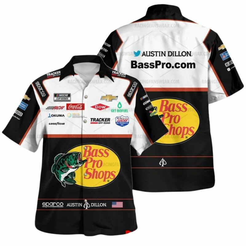 Austin Dillon Nascar 2022 Racing Bass Pro Shops Uniform Hawaiian Shirt 1