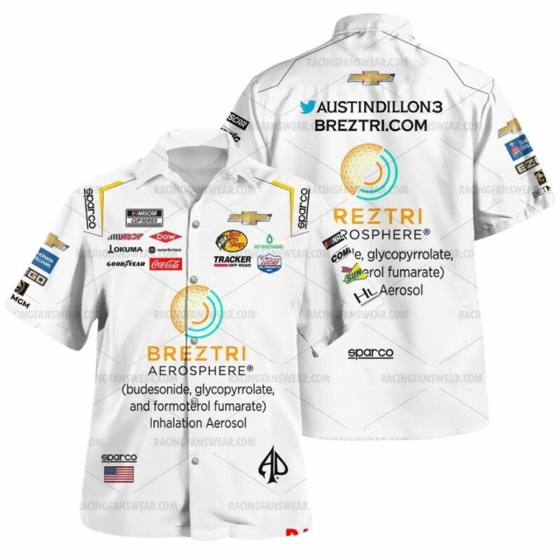 Austin Dillon Nascar 2022 Racing Breztri Aerosphere Uniform Hawaiian Shirt 1