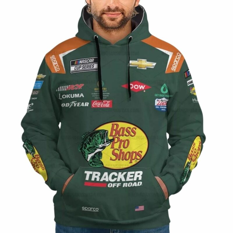Austin Dillon Nascar 2023 Racing Bass Pro Shops Tracker Off Road Uniform 3D Hoodie 1