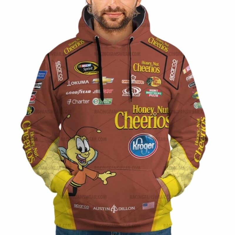 Austin Dillon Nascar Racing 2013 Honey Nut Cheerios And Kroger Uniform 3D Hoodie 1