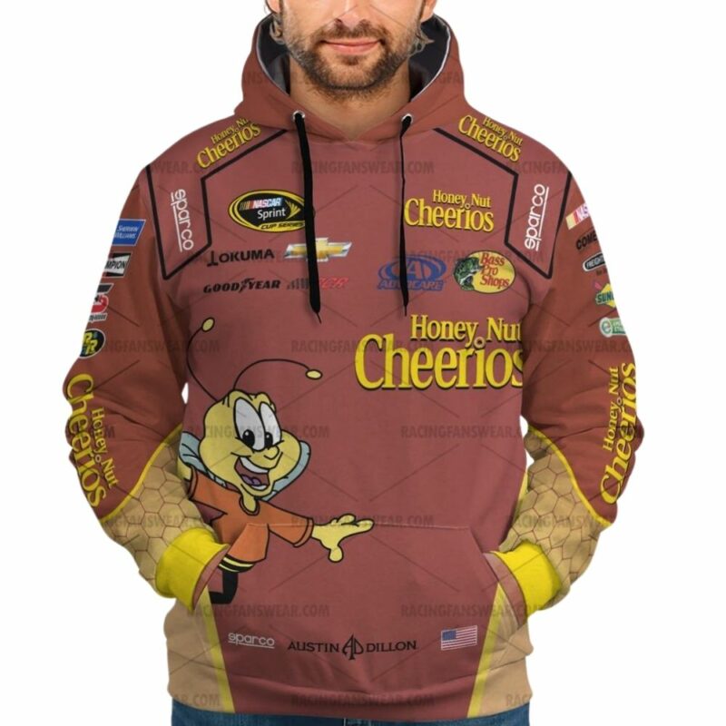 Austin Dillon Nascar Racing 2013 Honey Nut Cheerios Uniform 3D Hoodie 1