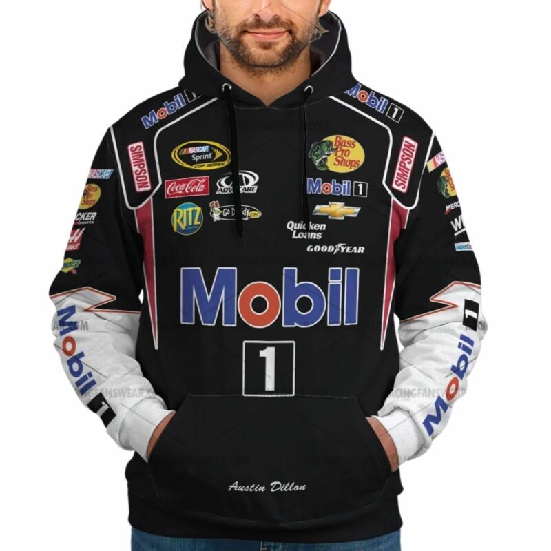 Austin Dillon Nascar Racing 2013 Mobil 1 Uniform 3D Hoodie 1