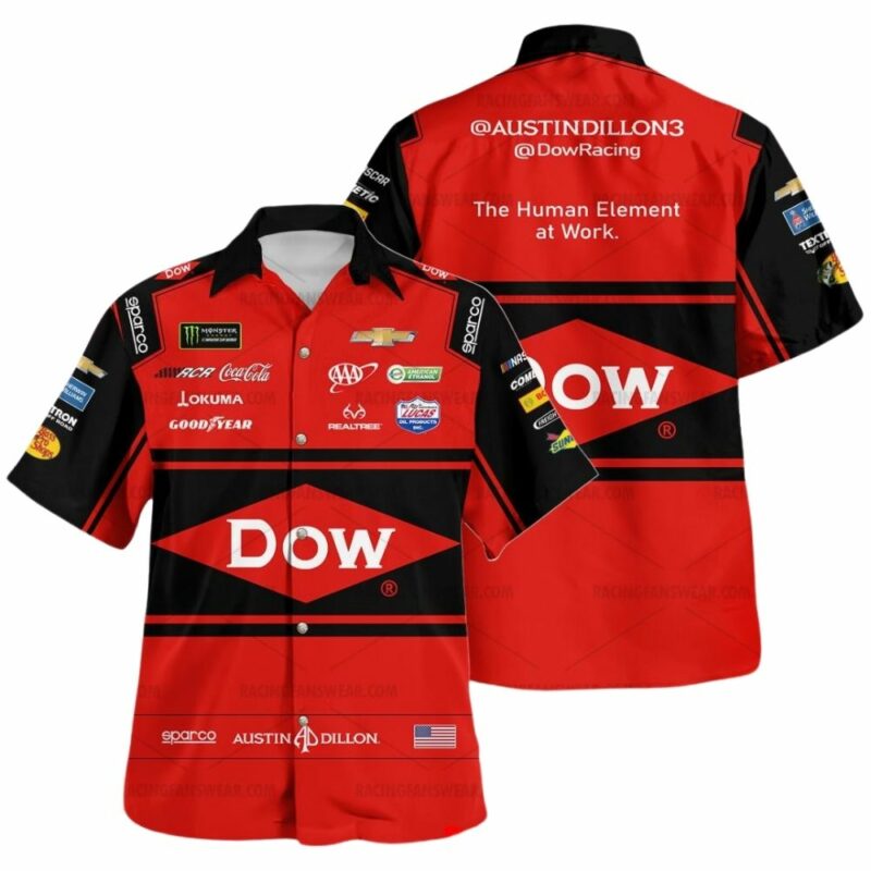 Austin Dillon Nascar Racing 2018 Dow Uniform Hawaiian Shirt 1