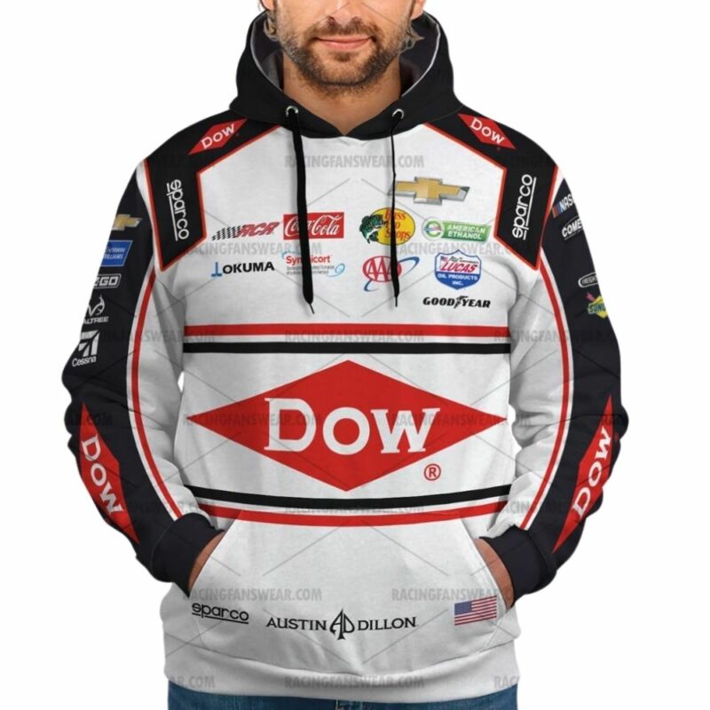 Austin Dillon Nascar Racing 2020 Dow Uniform 3D Hoodie 1
