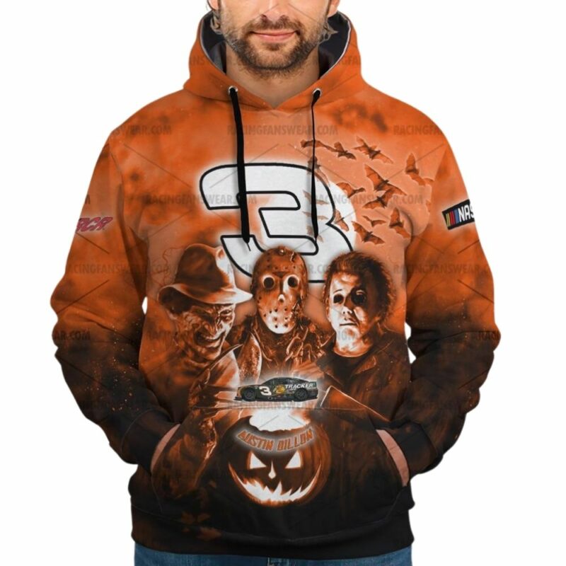 Austin Dillon Nascar Racing With Friends Horror Halloween 3D Hoodie 1