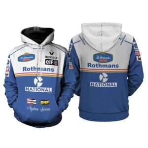 Ayrton Senna Rothmans Racing All-over Print Hoodie
