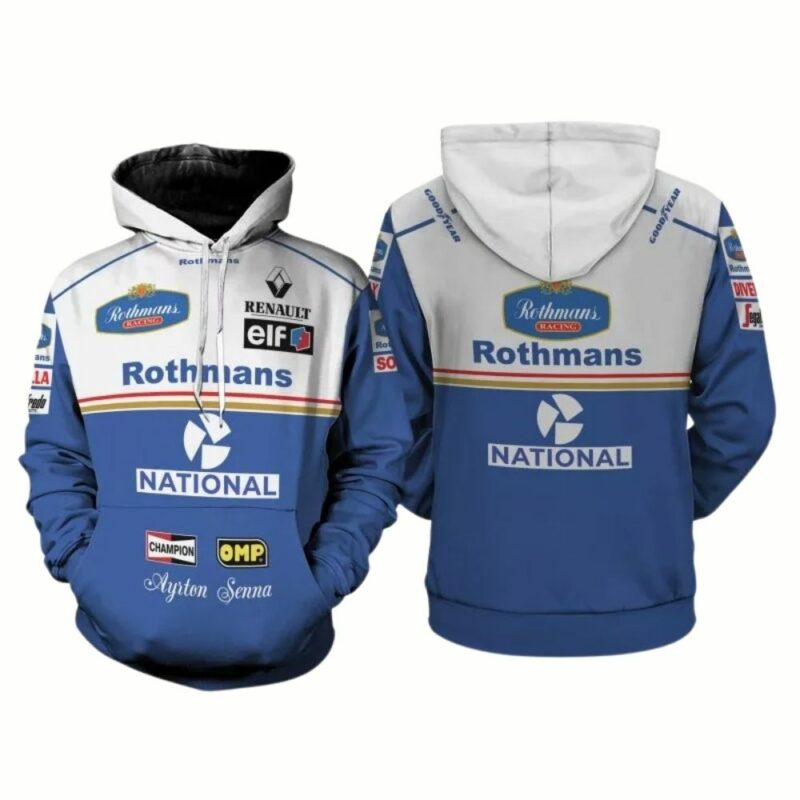 Ayrton Senna Williams F1 Rothmans Racing Nacional Renault Champion Omp Elf Racing Uniform 1