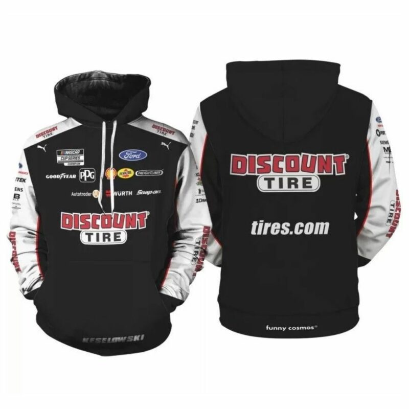 Brad Keselowski Nascar 2022 Discount Tire Racing Uniform 3D Hoodie 1