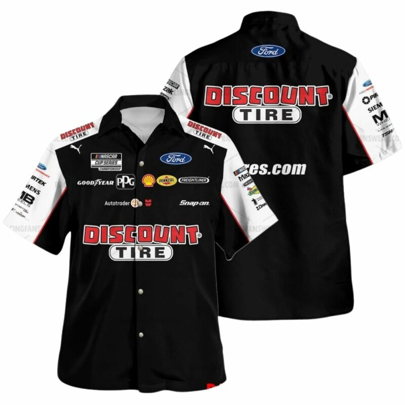 Brad Keselowski Nascar 2022 Racing Discount Tire Uniform Hawaiian Shirt 1