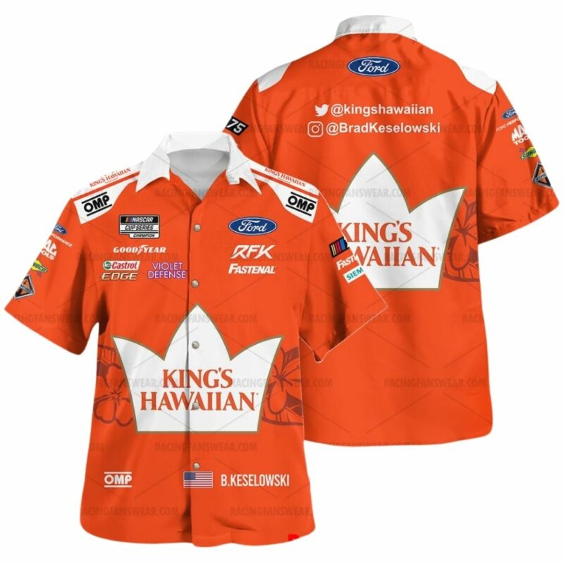 Brad Keselowski Nascar Kings Hawaiian 2023 Racing Uniform Hawaiian Shirt 1