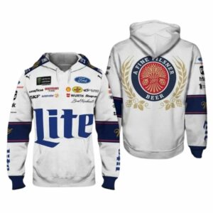 Brad Keselowski Nascar Lite Beer Racing Uniform All Over Print Hoodie