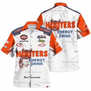 Brad Keselowski Nascar Racing 2006 JR Motorsports Hooters Uniform Hawaiian Shirt