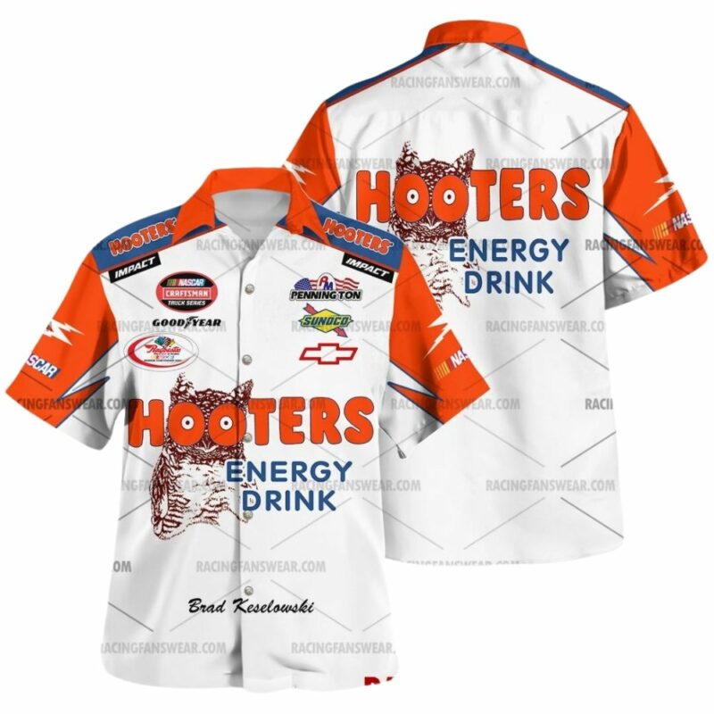 Brad Keselowski Nascar Racing 2006 Jr Motorsports Hooters Uniform Hawaiian Shirt 1