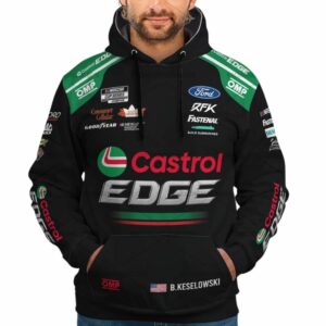 Brad Keselowski Nascar Racing 2024 RFK Racing Castrol Edge Uniform All Over Print Hoodie