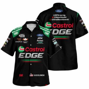 Brad Keselowski Nascar Racing 2024 RFK Racing Castrol Edge Uniform Hawaiian Shirt