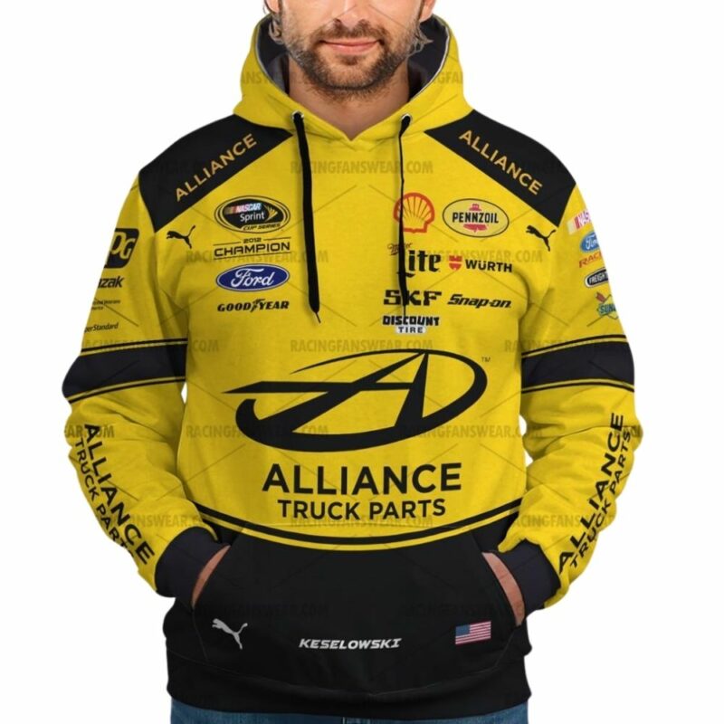 Brad Keselowski Nascar Racing Alliance Truck Parts 2015 Uniform 3D Hoodie 1