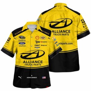 Brad Keselowski Nascar Racing Alliance Truck Parts 2015 Uniform Hawaiian Shirt