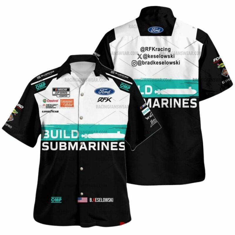 Brad Keselowski Nascar Racing Build Submarines 2025 Uniform Hawaiian Shirt 1