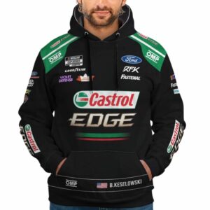 Brad Keselowski Nascar Racing Castrol 2023 Uniform All Over Print Hoodie