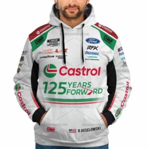 Brad Keselowski Nascar Racing Castrol 2024 Uniform All Over Print Hoodie