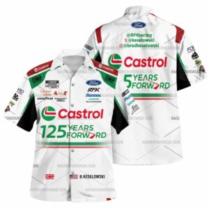 Brad Keselowski Nascar Racing Castrol 2024 Uniform Hawaiian Shirt