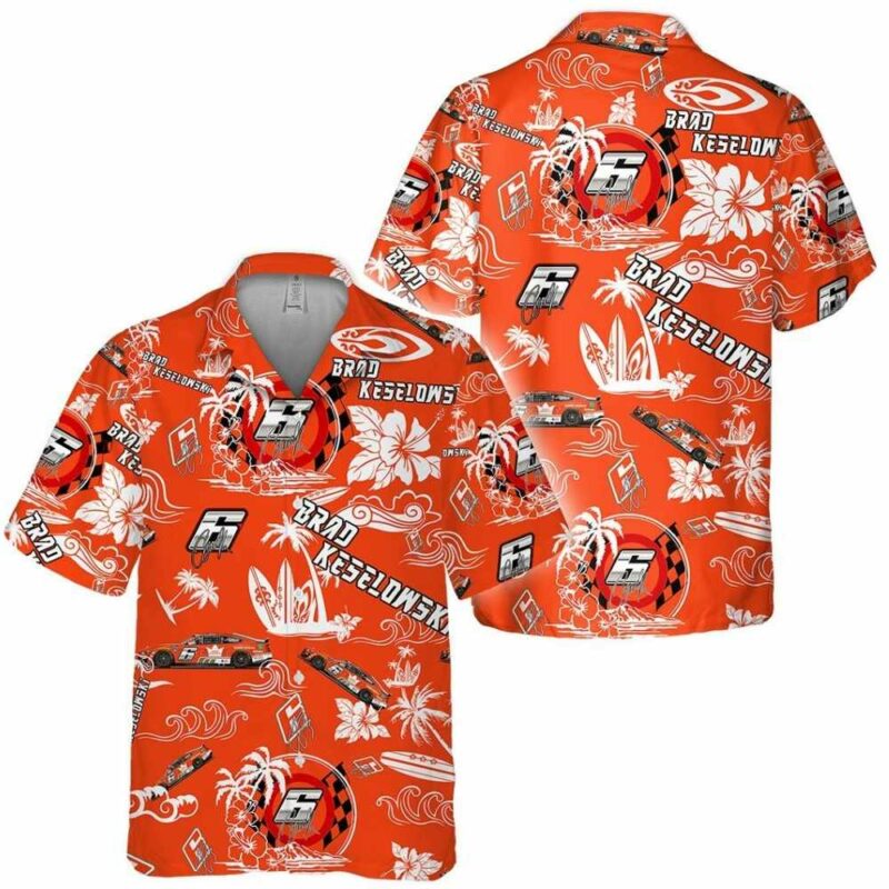 Brad Keselowski Nascar Racing Floral Flower Signature Tropical Hawaiian Shirt 1
