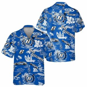 Brad Keselowski Nascar Racing Floral Tropical Hawaiian Shirt