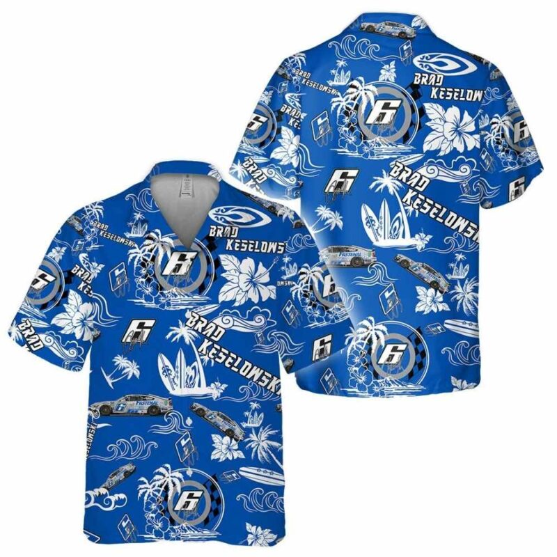 Brad Keselowski Nascar Racing Floral Tropical Hawaiian Shirt 1