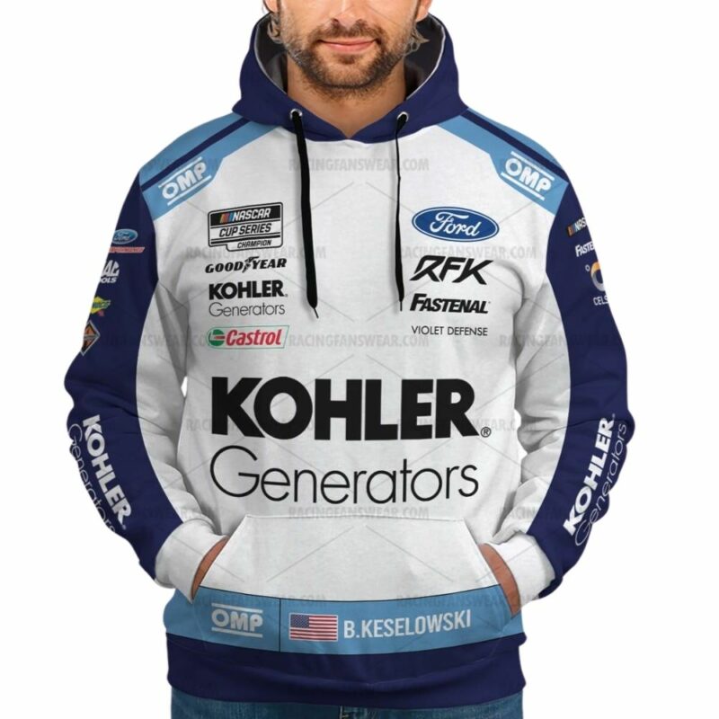 Brad Keselowski Nascar Racing Kohler Generators 2022 Uniform 3D Hoodie 1