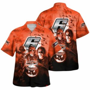 Brad Keselowski Nascar Racing With Friends Horror Halloween Hawaiian Shirt