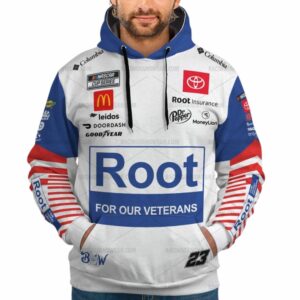 Bubba Wallace Nascar 2022 Root For Our Veterans Racing Uniform All Over Print Hoodie