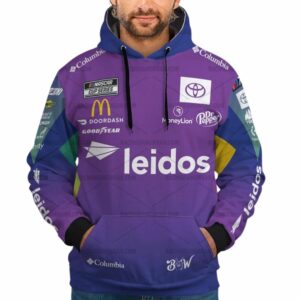 Bubba Wallace Nascar Racing 2024 23XI Racing Leidos Uniform All Over Print Hoodie